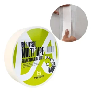 Fita Papel Junta Canto Drywall Gesso Veda Trinca 150mx50mm