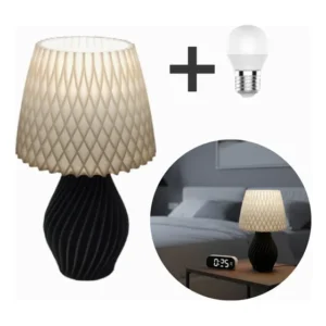 Abajur Luminária De Mesa Sala Quarto Moderno Com Lâmpada