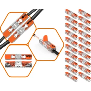 Kit 20 Peças Conectores Emenda De Fios Inline 221-2411 Wago