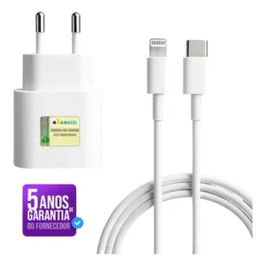 Carregador 20w Turbo Para iPhone 8 X Xr 11 12 13 14 Pro Max Carregador Turbo iPhone Lightning Branco