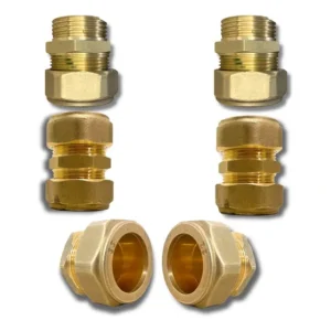 Kit Luva Hidráulica 6 Peças 22mm Latão Termomax UNIMAX Coletor Solar