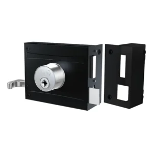 Fechadura Inox Tetra Chave Para Portão Stam 1701/100 Cor Preto