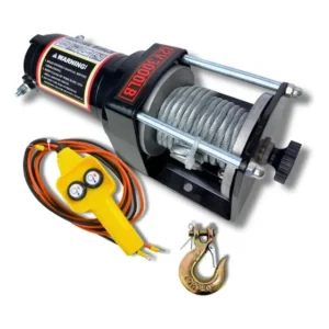Guincho Elétrico 3000lb 1361kg Cabo De Aço Para Quadriciclo Jeep - 8x Tech