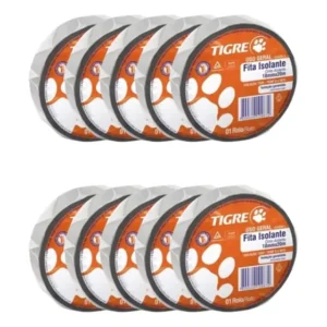Kit Com 10 Fita Isolante Uso Geral 18mm X 20mt Tigre