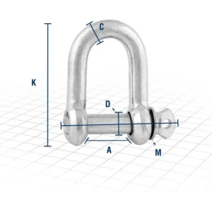 Manilha Reta 3/8 Reboque Cabo De Aço Pino Roscado 10 Peças