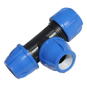 Tee de Compressão Pietrobon 40mm Azul-turquesa PEAD Proteção UV