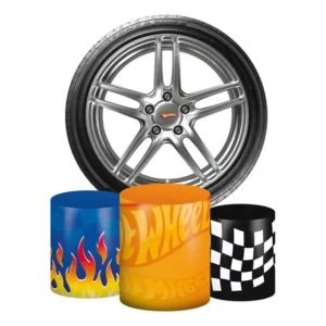 Kit Painel Redondo + Trio Capas Cilindro Carros Corrida Mod2