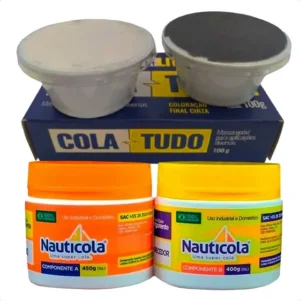 Kit Resina Epoxi Impermeabilizante 850g Com Massa Cola Tudo