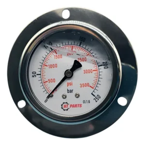 Manômetro 250 Bar Horizontal Com Flange R.1/4 Npt