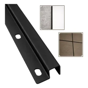 Filete Perfil Metálico Soleira Inox 304 1 Metro Preto Fosco