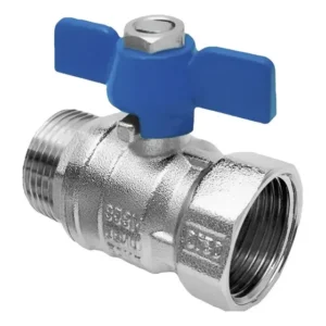 Válvula Esfera Mxf Passagem Plena Borboleta Rosca 3/4'' Bsp