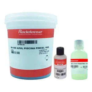 Gelcoat Isoftálico Redelease Azul Piscina 1kg + Solução de Parafina para Fibra de Vidro