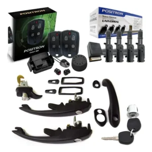 Kit Preto Maçanetas Ignição Alarme Pósitron Trava Fusca 78/