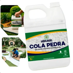 Fixa Pedra 5l Cola Fixadoras Pedras Jardim Seixos Pedreiras