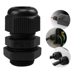 Kit 10 Peças Prensa Cabo Rosca Nylon Pg11 3/8 Preto