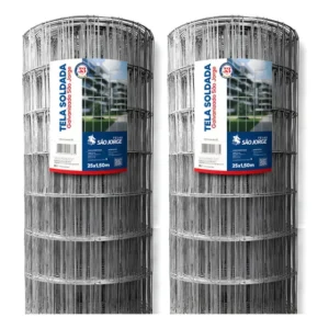 Alambrado Do Aço Galvanizado Fabrica De Telas São Jorge Cinza - 1,50m Do Alto