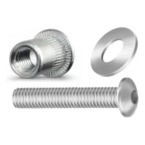 Paraf. M5x16 Inox + Porca Rebite M5 + Arruela M5 Inox 60pçs