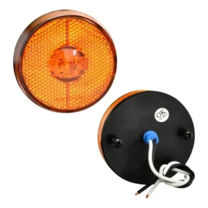 Lanterna Lateral Led Âmbar - 12v/ 24v - Bivolt - 66mm