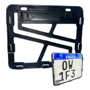 Suporte Protetor Placa Moto Reforço Mercosul Universal