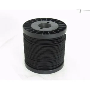 Corda Elástica Elastick 5mm x 100m Preta Borrachinha Redinha Moto