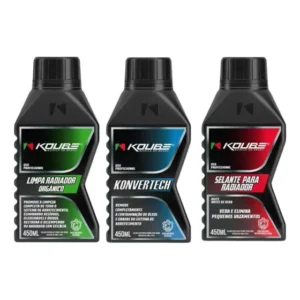 Kit Limpa Radiador + Konvertech + Selante P/ Radiador Koube