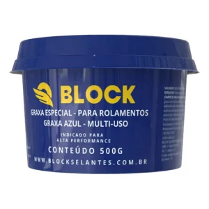 Graxa Azul Lítio Block 500g Para Rolamentos Automotivos e Industriais
