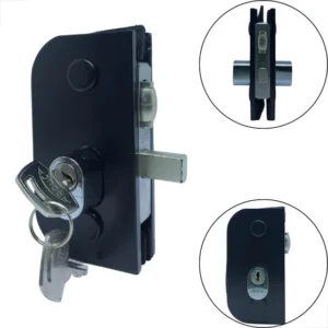Fechadura Externa Rolete Fast Vidros Porta Vidro Linha Blindex Preta