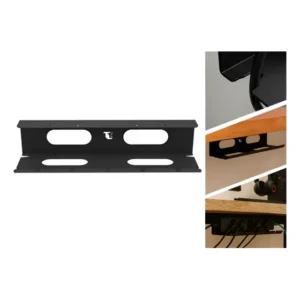 Organizador De Cabos Adesivo Para Mesa, Tv E Computador Cor Preto