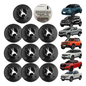 Porca Plástica Parabarro Jeep Renegade Toro Kit 10 Original