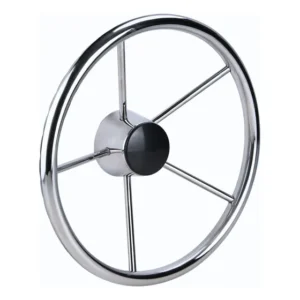 Volante Aço Inox Náutico Universal Para Barco Lancha Iate