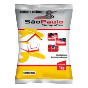 Cimento Branco 1kg Sampaflex Reparo, Acabamento E Artesanato