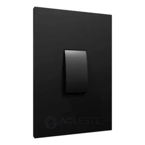 Interruptor Simples Modular Blux Recta Black Fosco 1020A