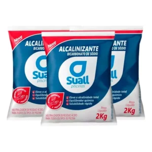 Kit 3 Elevador De Alcalinidade Suall Alcalinizante Piscinas