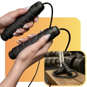 Corda De Pular Speed Rope Agilidaded Treino Fitnese Profissional Para Crossfit Boxe Academia Resistência Com Rolamento Freestyle Alegria Cor Preta