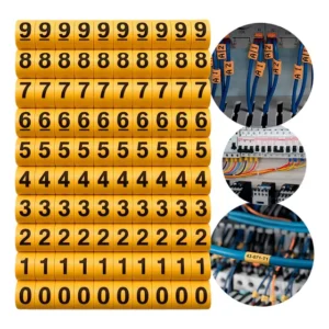 Kit Anilha Marcador Cabos Fios Autack 1000un 0.5mm a 1.5mm PVC