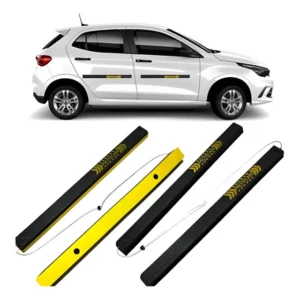 Friso Protetor P/2 Laterais Do Carro - Kit 4 Peças- 2 Imãs