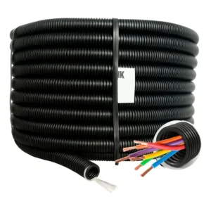 Tubo Duto Resistente C/ Guia Eletroduto 1 Polegada 32mm 50m Preto