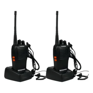 Kit 2 Radio Walk Talk Comunicador 16 Ch 12km Baofeng 777s Ht Bandas De Freqüência 400-470mhz Cor Preto