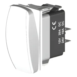 Interruptor Botão De Pressão Preto 3 Pinos De Led Branco