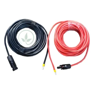 Fio 6mm 3m Preto 3m Vermelho Com Conector Mc4 E Ilhos Solar
