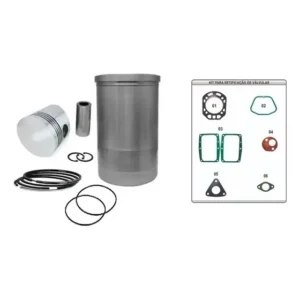 Kit Camisa Pistão Anéis Motor Yanmar Ns11 Ns12 Tc11 + Juntas