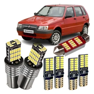 Kit Lâmpadas Led Canbus Uno Iluminação Teto Placa Ré Farol