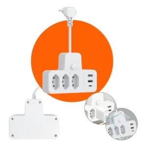 Conector De Extensão Portátil 3 Universal Plug Carregador Modelo:6em1 Unidade:1 Unidade