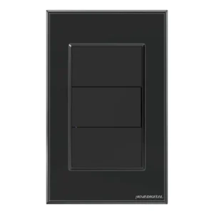 Interruptor Inteligente 4x2 Zigbee 3.0 3 Botões Teclas Físicas Novadigital FZB-3 Automação Tuya e Smart Life Compatível Com Alexa e Google Home 10A Bivolt 110v/220v Cor Preto