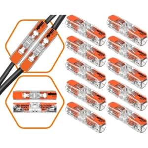 Kit 10 Peças Conectores Emenda De Fios Inline 221-2411 Wago
