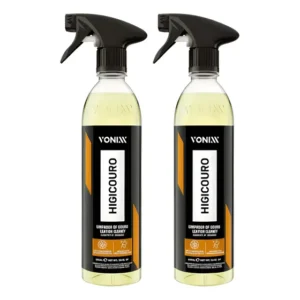 Dois Higicouro Vonixx Limpador De Couro Brilho Limpeza 500ml