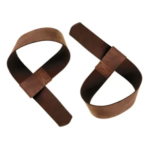 Straps De Couro Legítimo Musculação Crossfit Fitness - Par