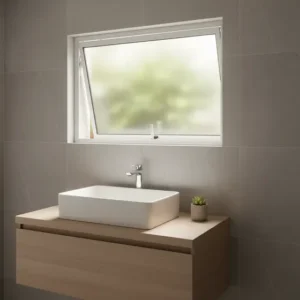 Janela Vitro Banheiro Maxim Ar Alumínio Branco 50x60 L25