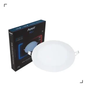 Painel led Plafon Smart Embutir 18w 2700k a 6500k 22cm 110v/220v Bivolt Redondo Branco Cod:290098071 Neo Avant