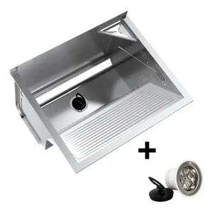 Tanque Inox De Parede 68l C/ Suporte E Válvula 60x50x43 Solo